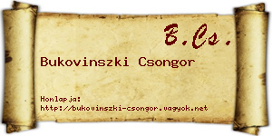 Bukovinszki Csongor névjegykártya