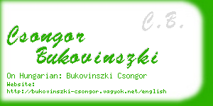 csongor bukovinszki business card
